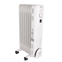 Viasonic 1500W Electric Portable Oil Filled Radiator Heater - 7 Fin - Multi-Setting - ETL Listed - White - B074KVKR5C